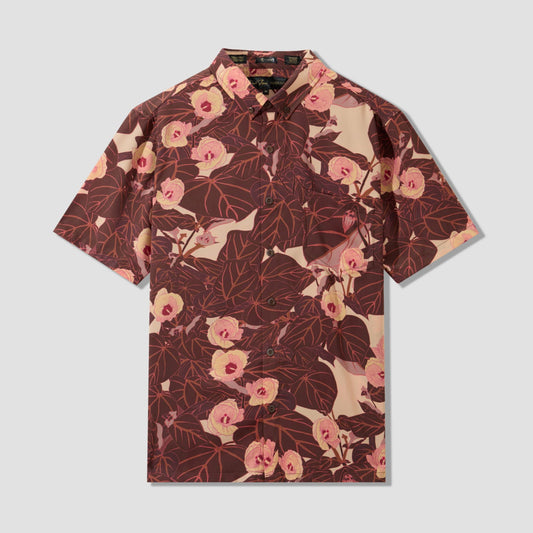 Flowering Hau Sunset Aloha Shirt (Iron Free)