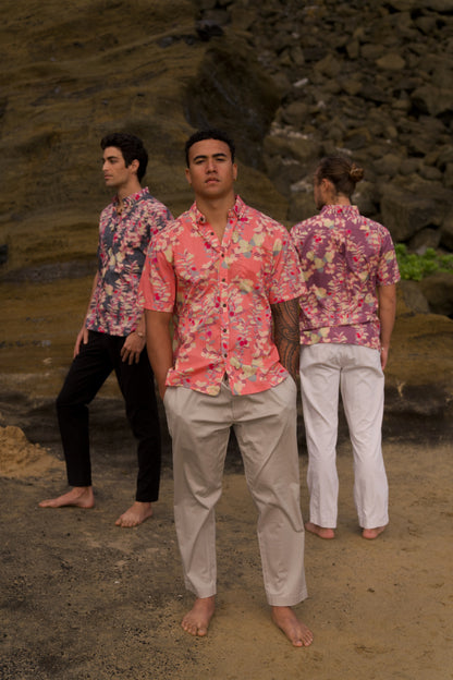 ‘Ōhelo Berry Pink Aloha Shirt