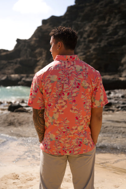 ‘Ōhelo Berry Pink Aloha Shirt