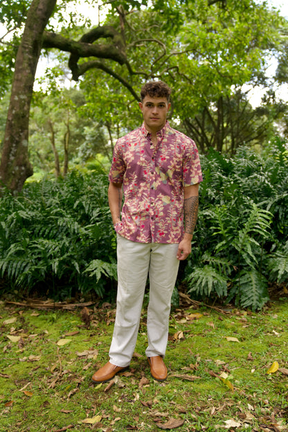‘Ōhelo Berry Purple Aloha Shirt