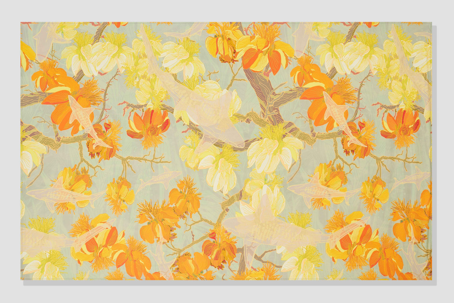 Watch for Sharks Aqua Pareo / Sarong