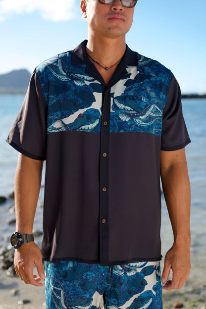 Hidden He'e Vintage Cut Aloha Shirt (Iron Free)