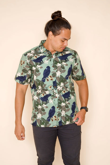 Hō‘awa & The ‘Alalā Sage Aloha Shirt