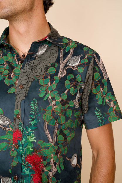 Vanishing 'Akikiki Aloha Shirt