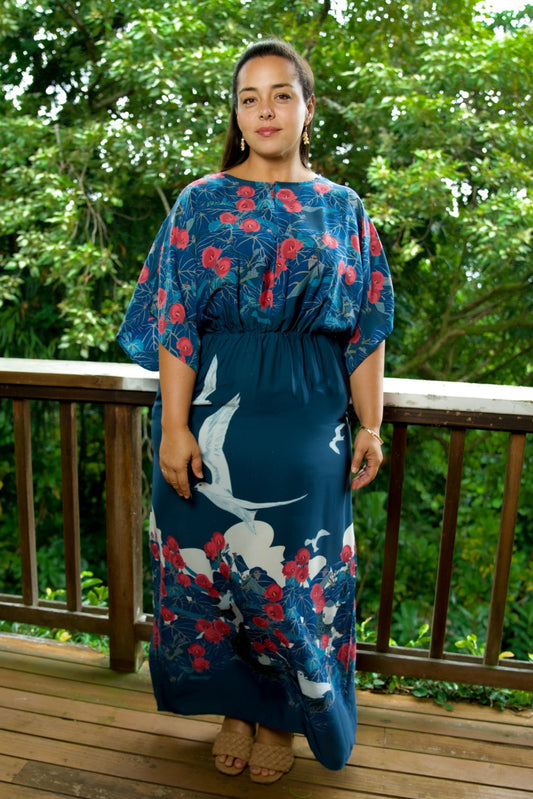 Manu-o-Kū & Hau Tree Blouson Dress