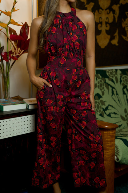 Māmaki & Butterflies Halter Jumpsuit