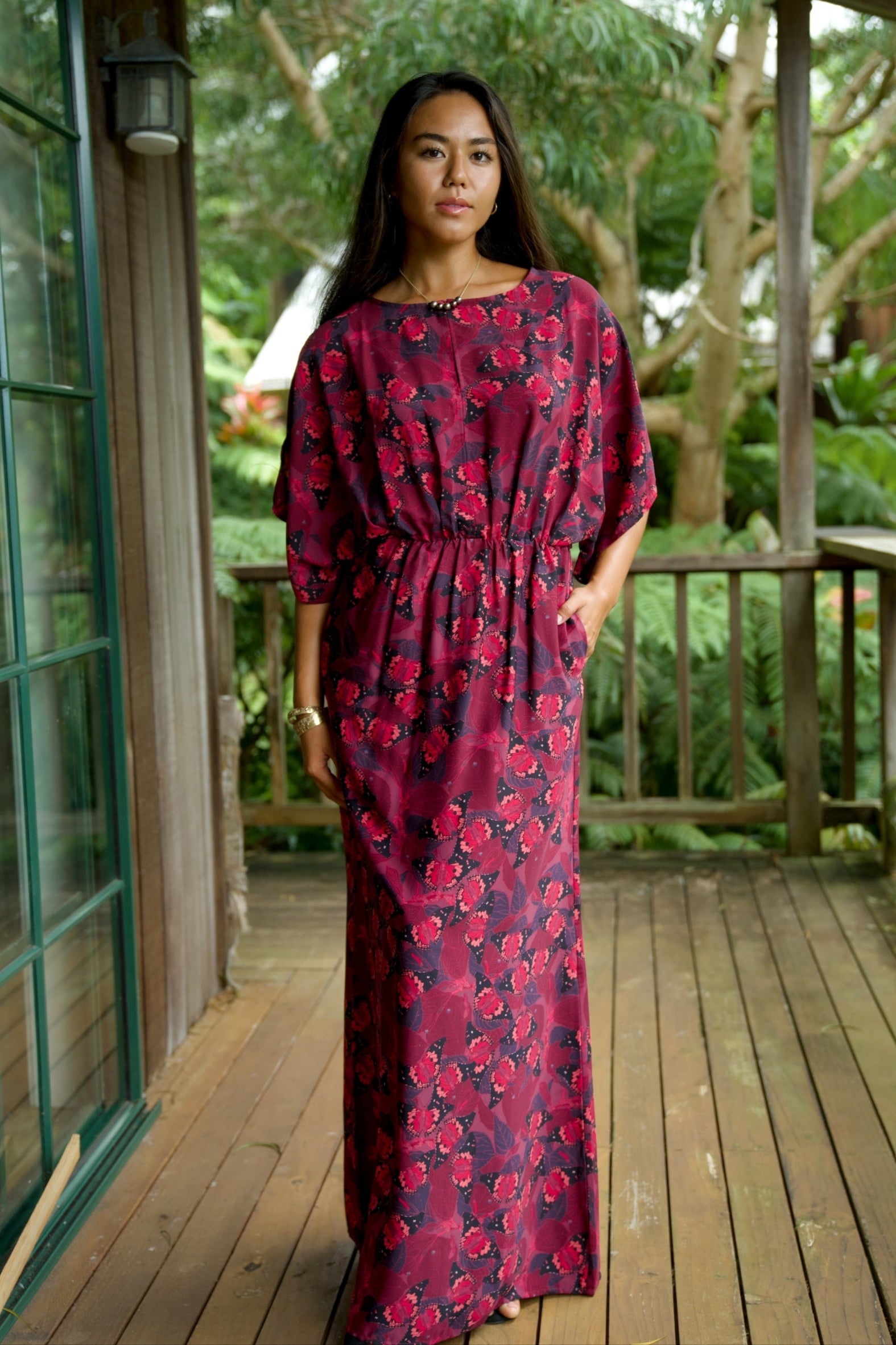 Māmaki & Butterflies Blouson Dress XS