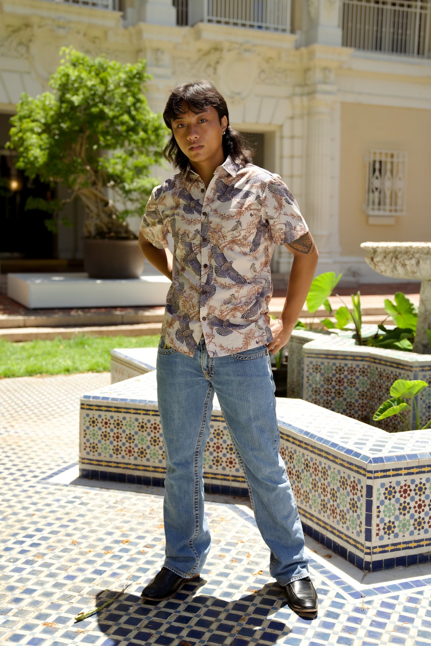Io & 'Iliahi Beige Aloha Shirt