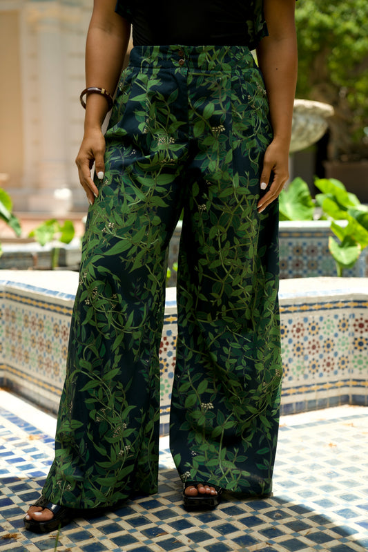 Maile Deep Navy Cotton Pants