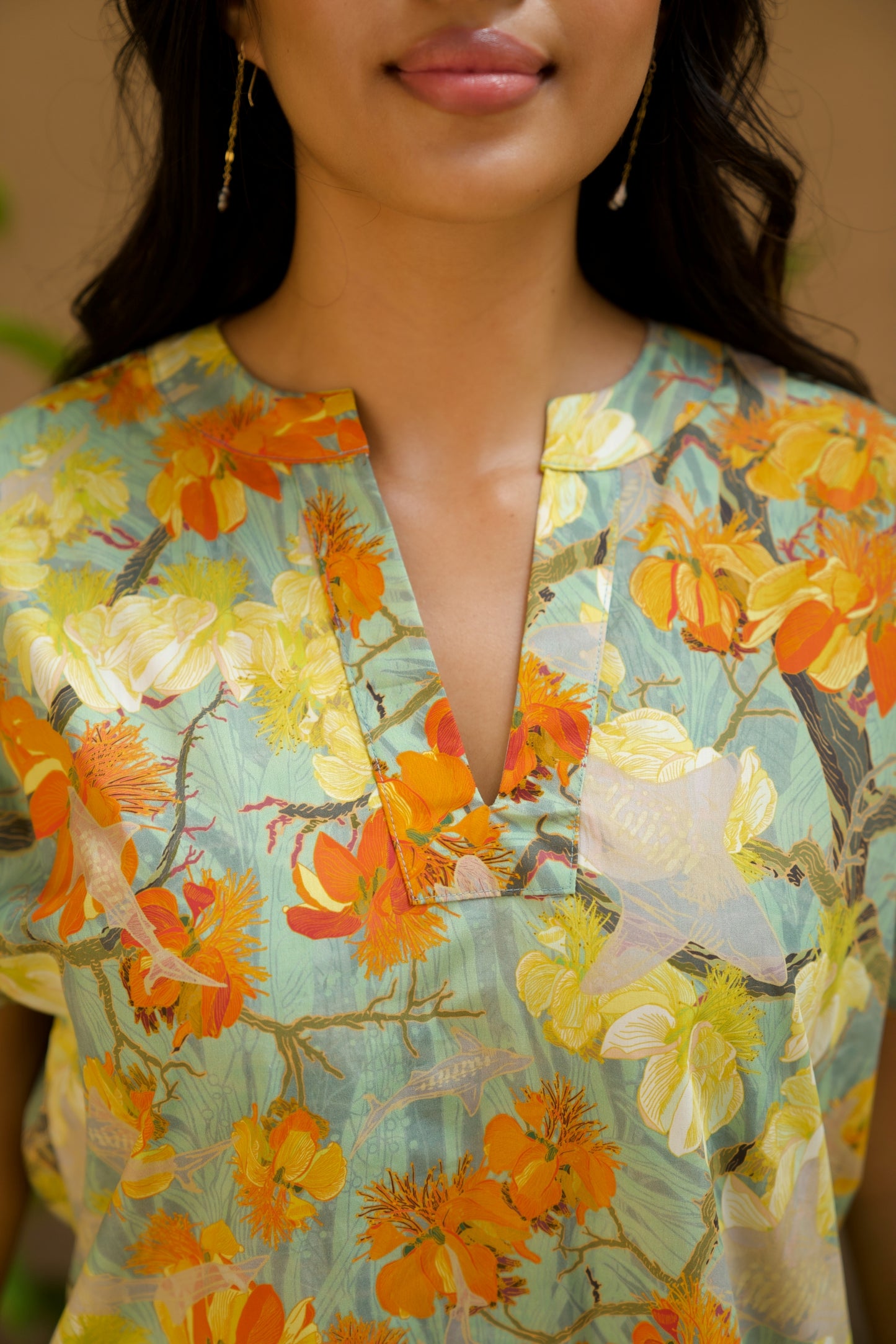Watch For Sharks Aqua Tunic Dress