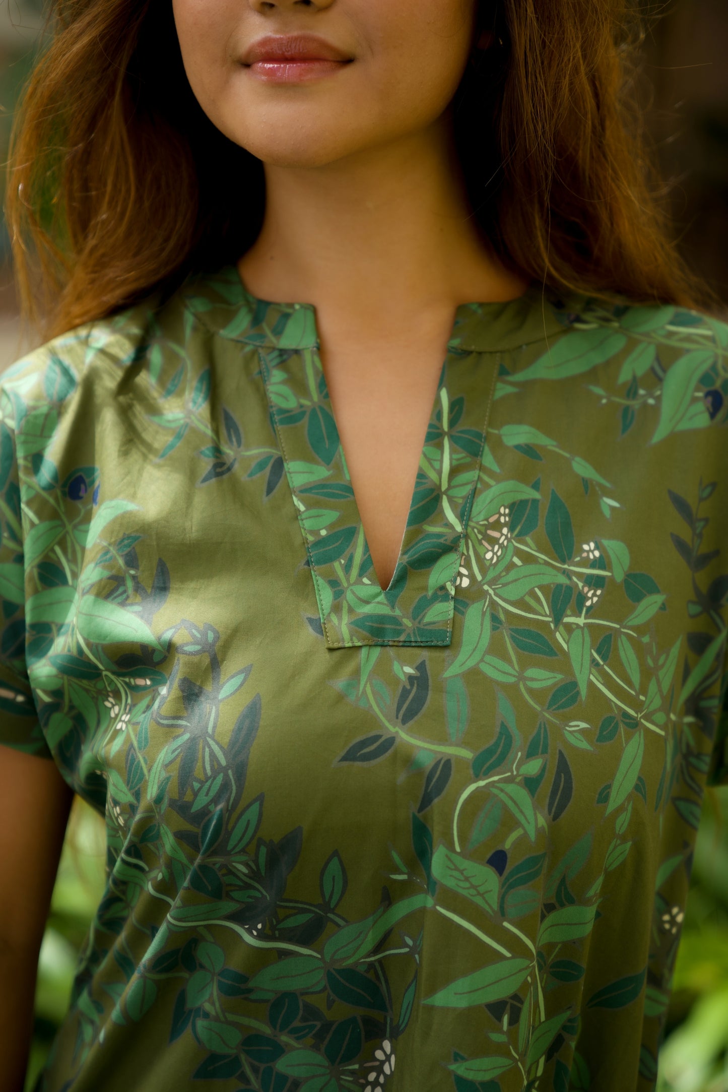 Maile Green Tunic Dress