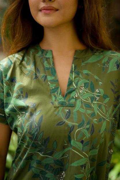 Maile Green Tunic Dress