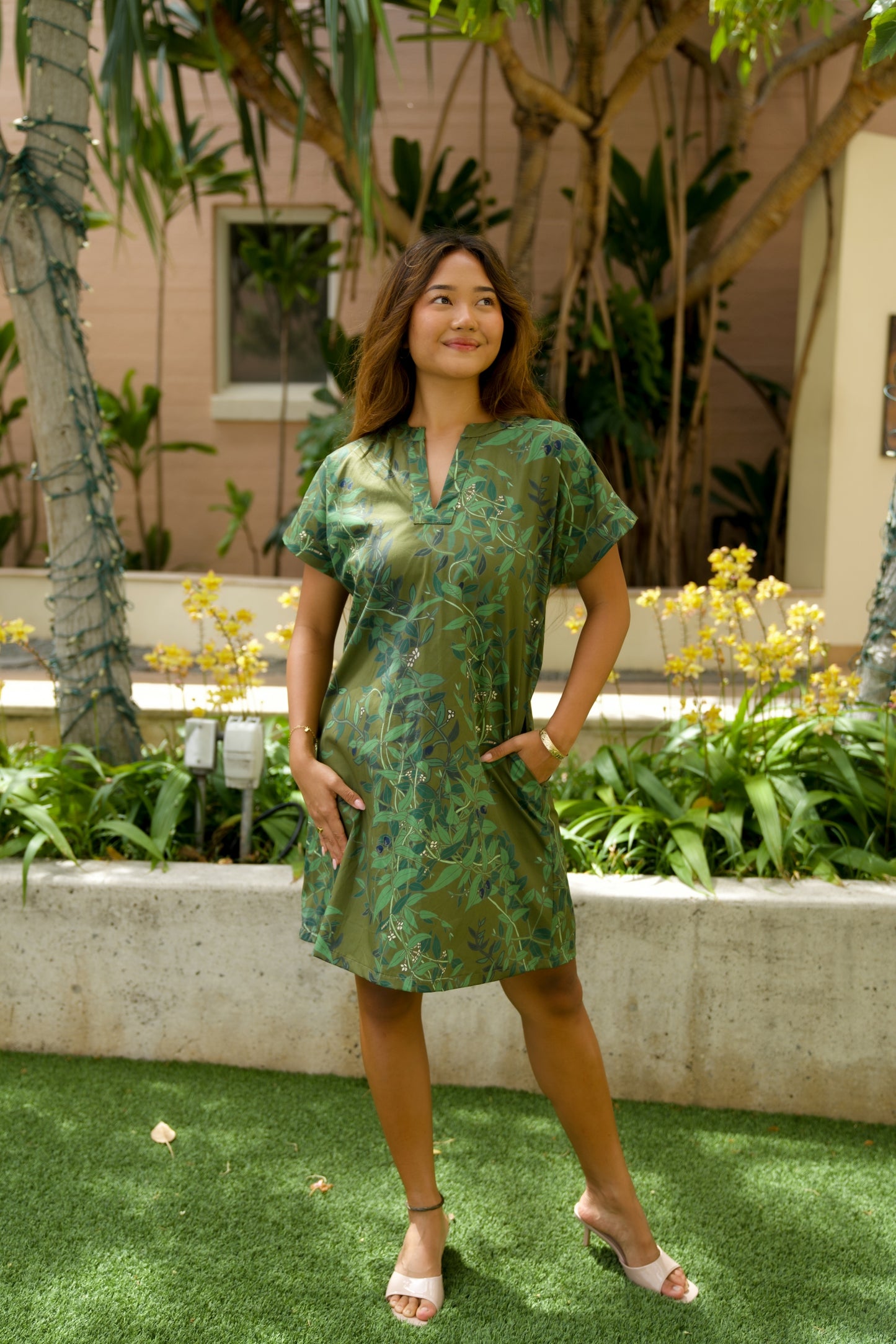 Maile Green Tunic Dress