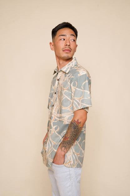 Lau Hala Smoke Aloha Shirt