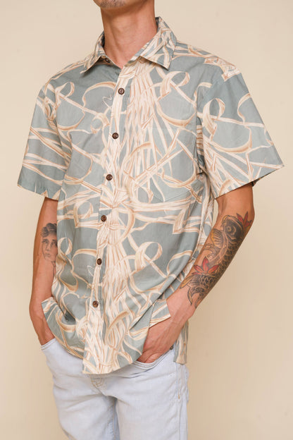 Lau Hala Smoke Aloha Shirt