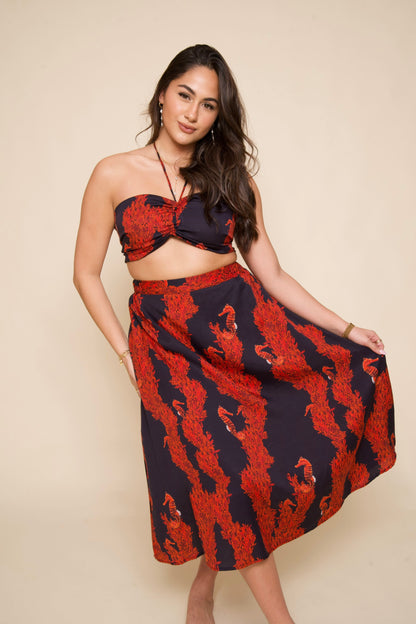 Limu Kala Fire Elastic Skirt