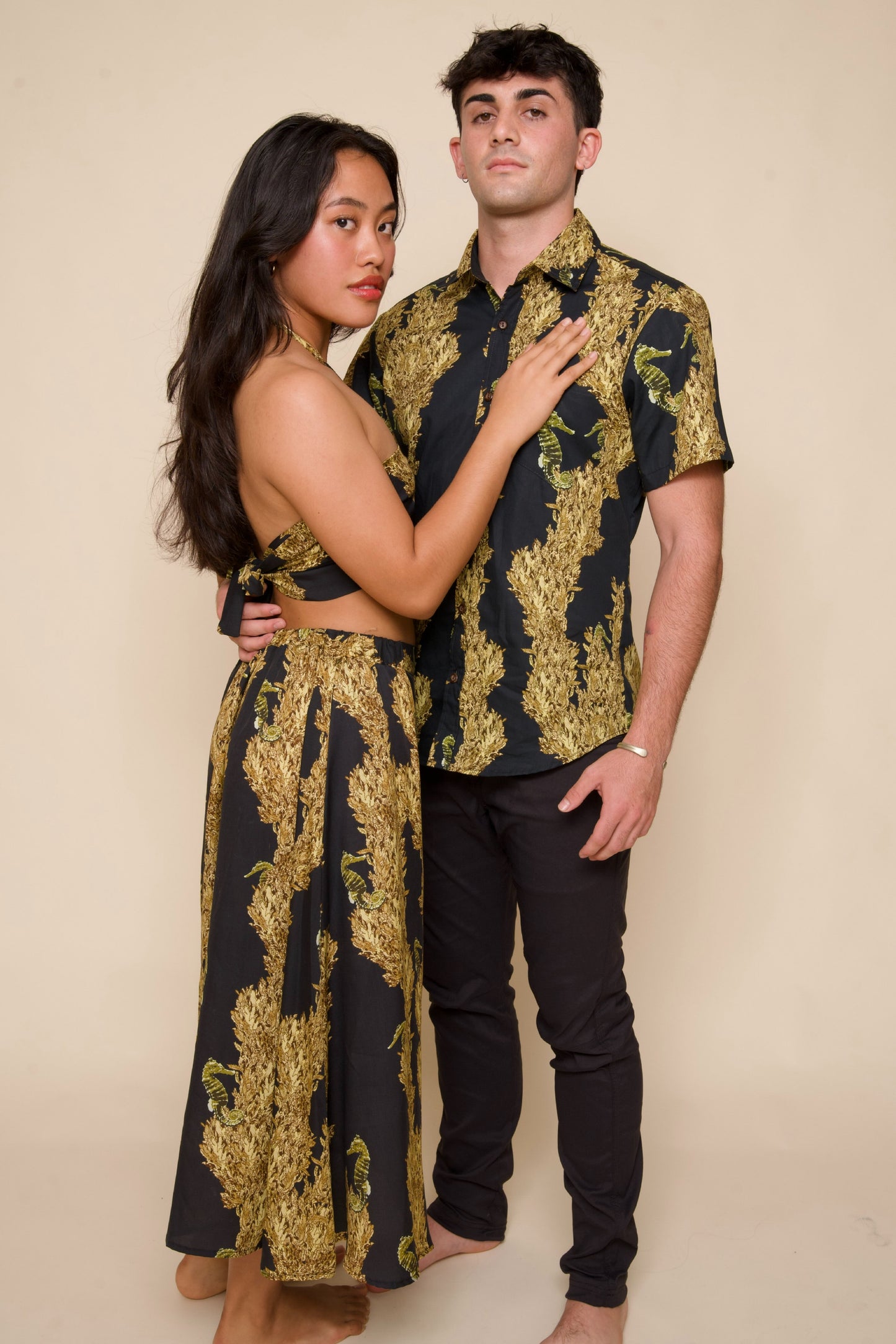Limu Kala Gold Aloha Shirt