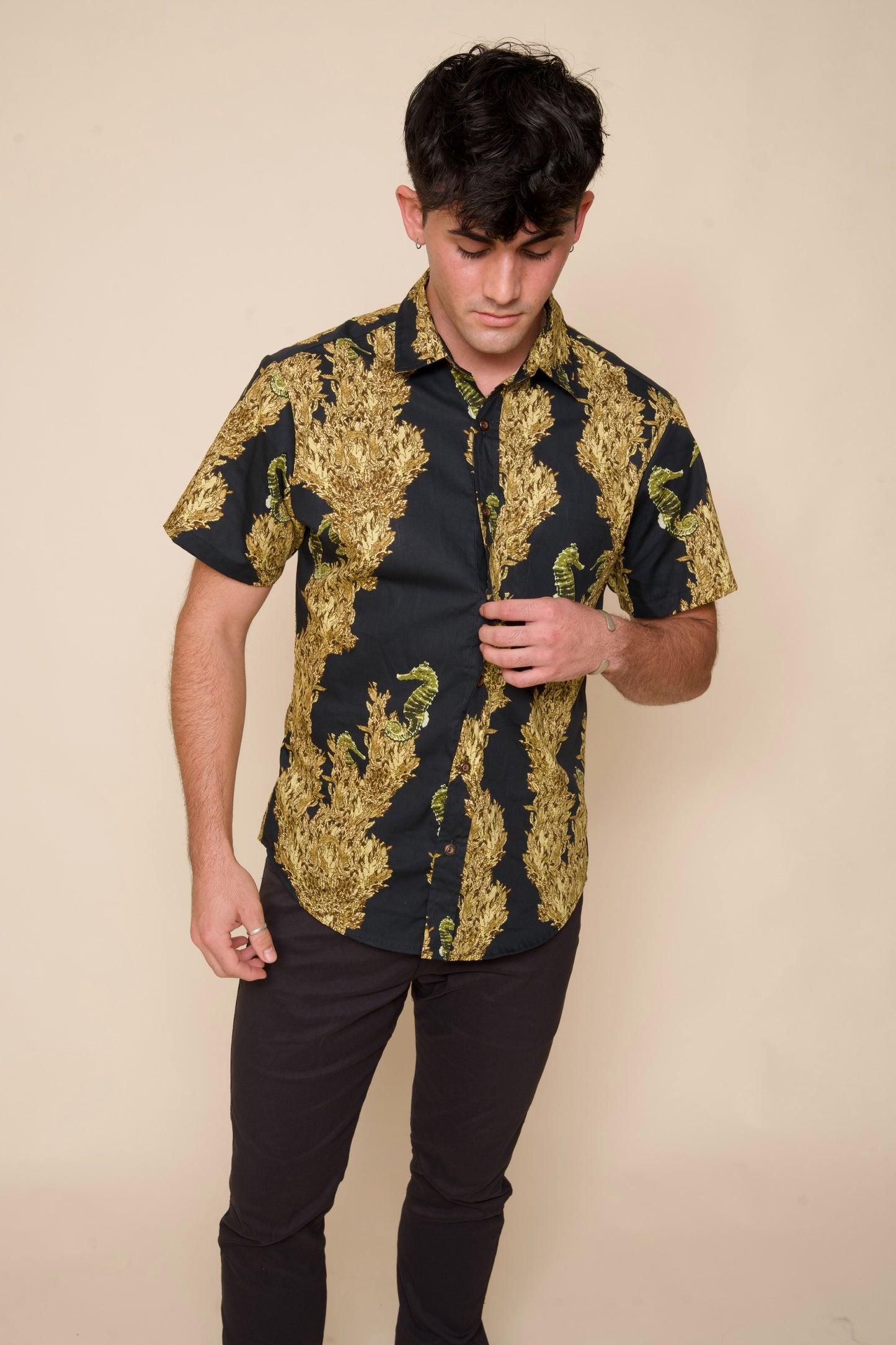 Limu Kala Gold Aloha Shirt