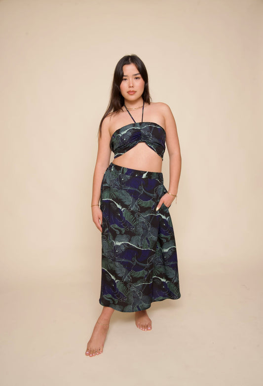 Kamapua’a Blue Elastic Skirt