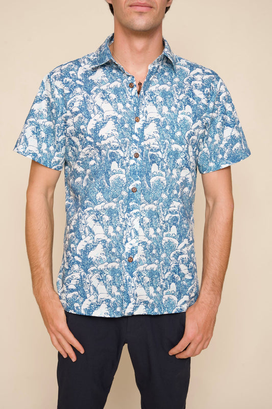 Blue Coral Aloha Shirt