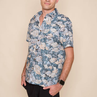 Manini Blue Aloha Shirt