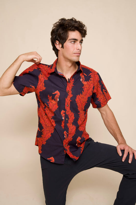 Limu Kala Fire Aloha Shirt