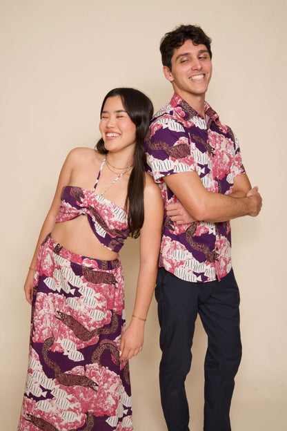 Puhi Purple Tailored Aloha Shirt