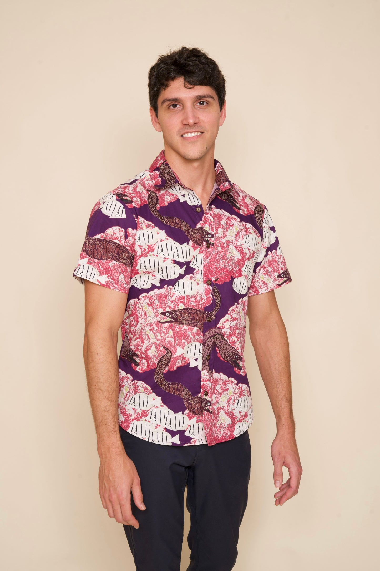 Puhi Purple Aloha Shirt