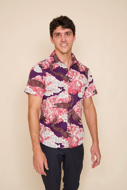 Puhi Purple Tailored Aloha Shirt