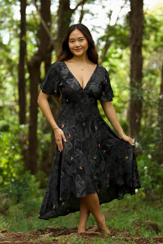 Kaniakapūpū Dark Forest Hourglass Dress