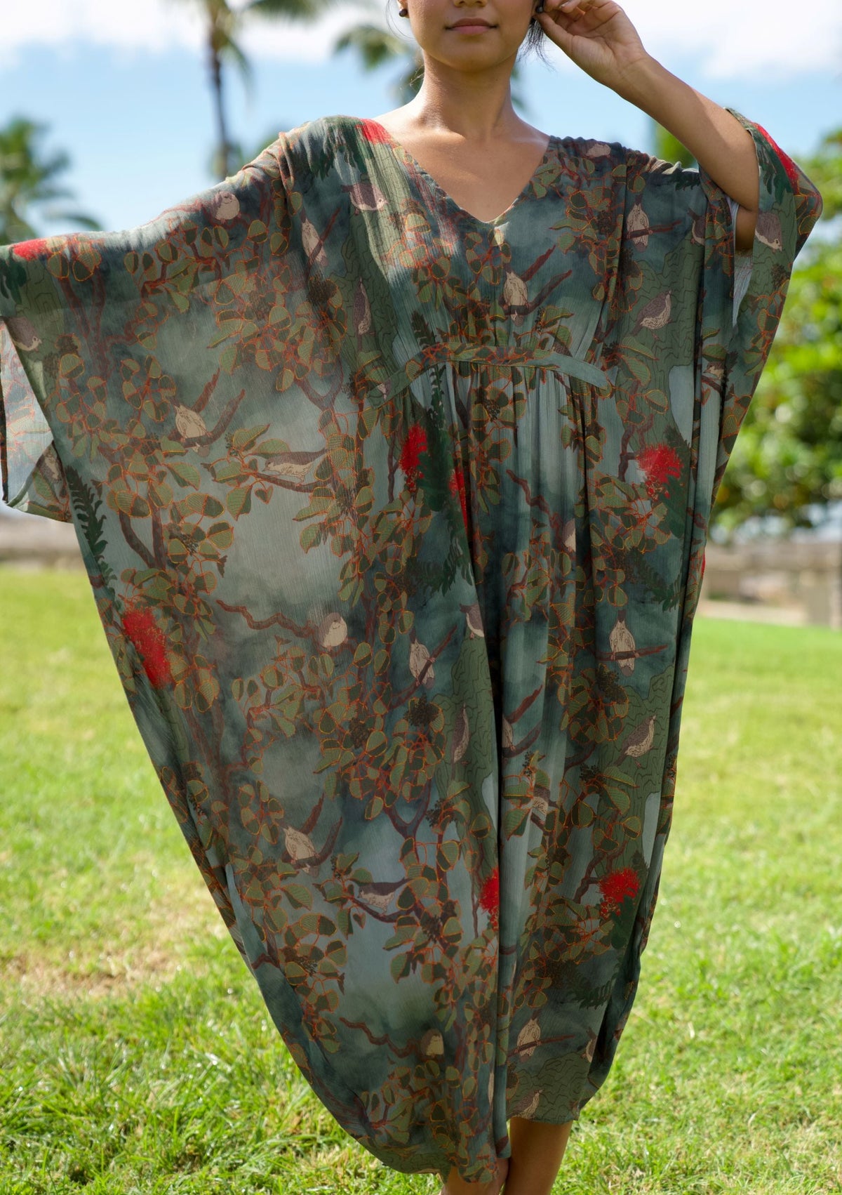 Vanishing Akikiki Kaftan Dress