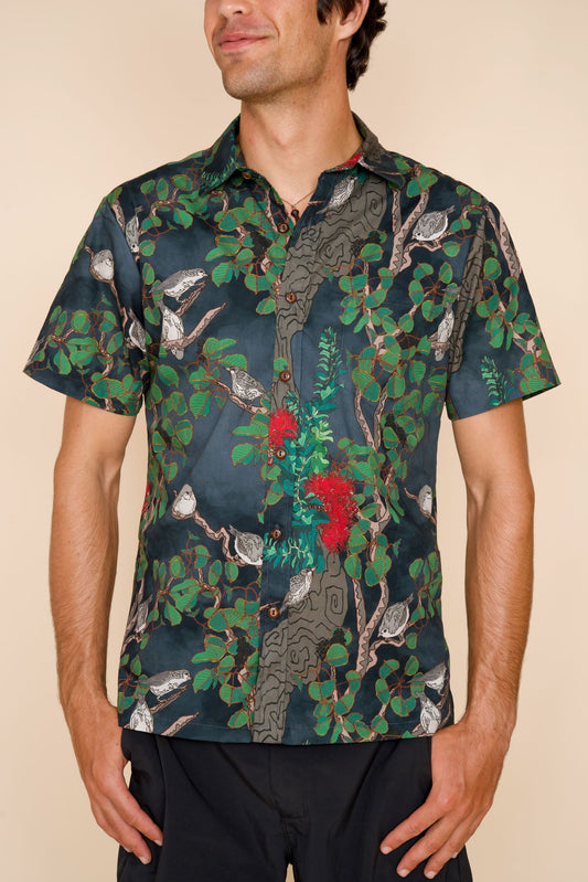 Vanishing 'Akikiki Aloha Shirt