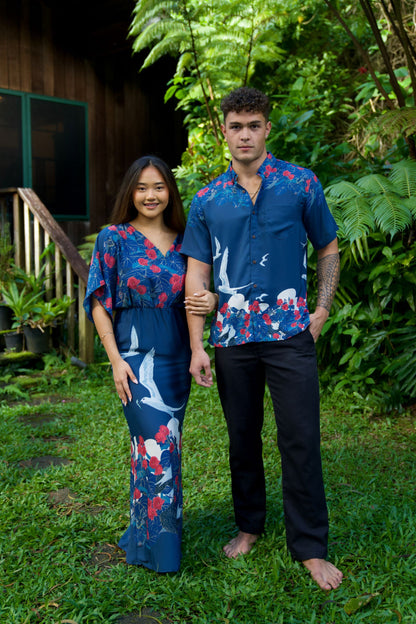 Manu-o-Kū & Hau Tree Blouson Dress