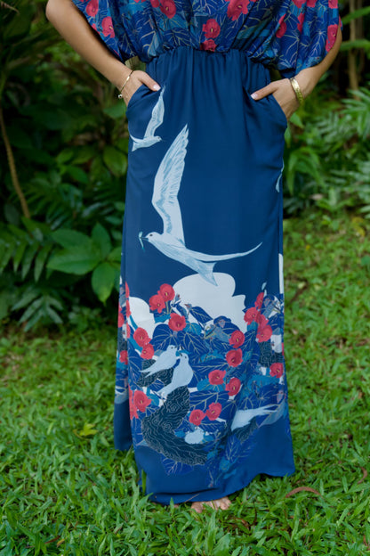 Manu-o-Kū & Hau Tree Blouson Dress