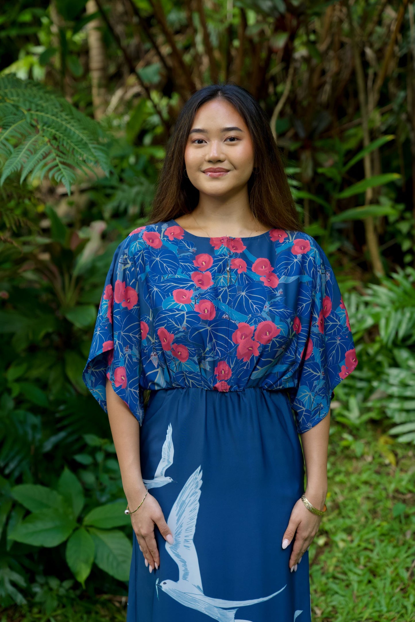 Manu-o-Kū & Hau Tree Blouson Dress