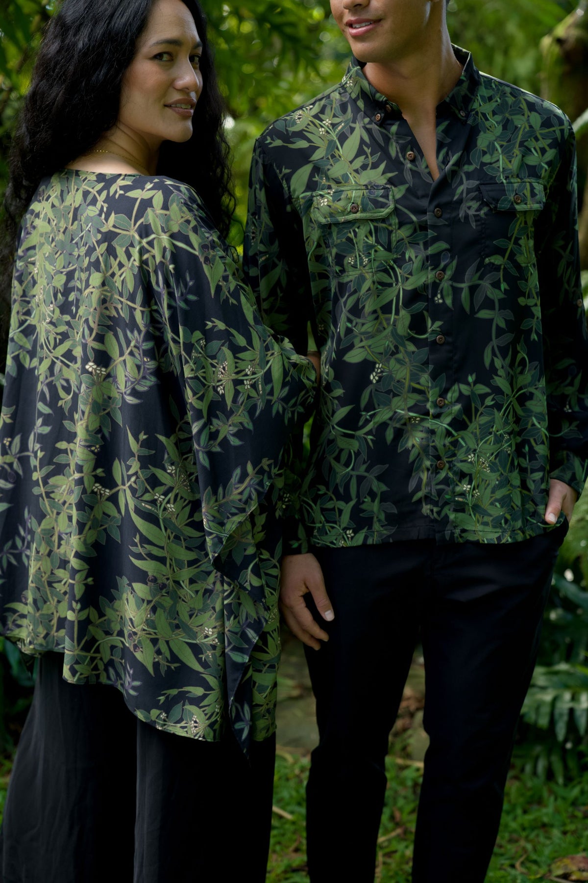 Maile Black Draping Cover-up