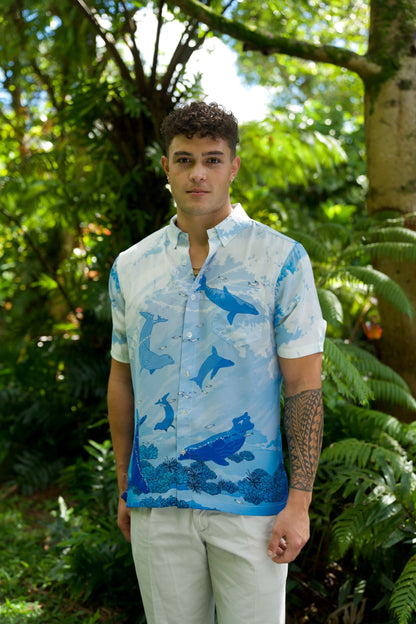 Hawaiian Monk Seal (Iron Free) Aloha Shirt