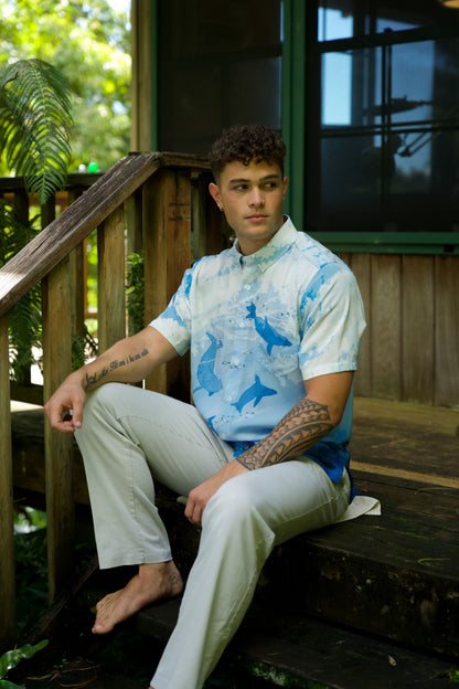 Hawaiian Monk Seal (Iron Free) Aloha Shirt