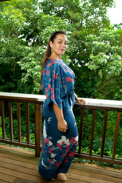 Manu-o-Kū & Hau Tree Blouson Dress