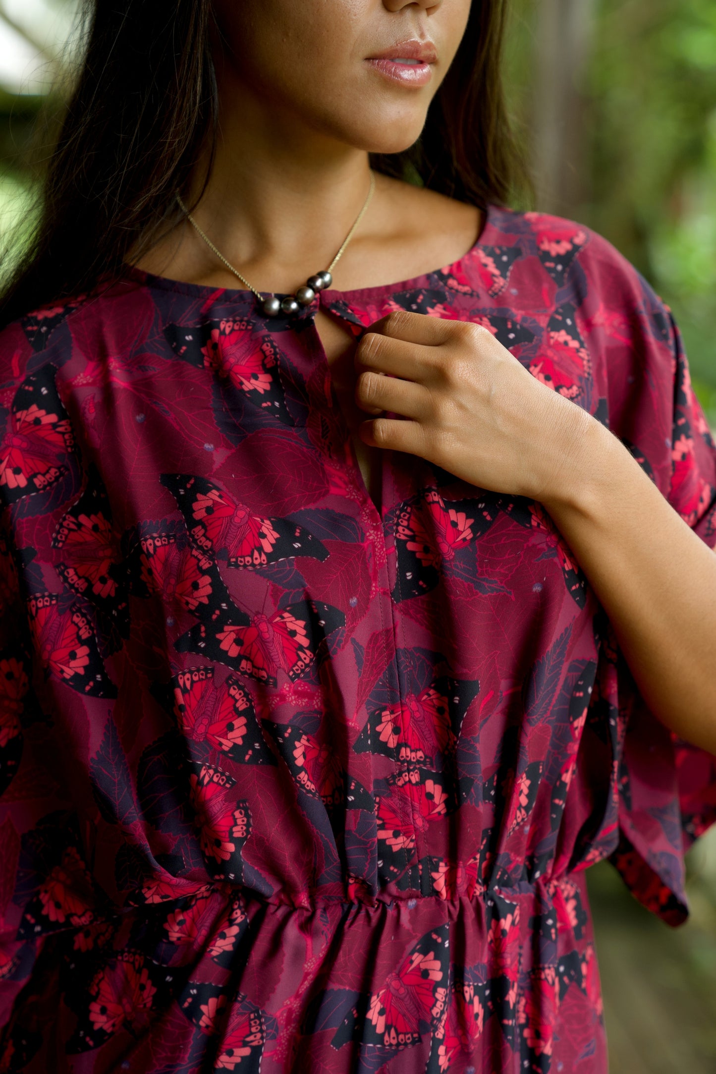 Māmaki & Butterflies Blouson Dress