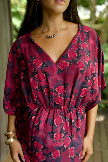 Māmaki & Butterflies Blouson Dress