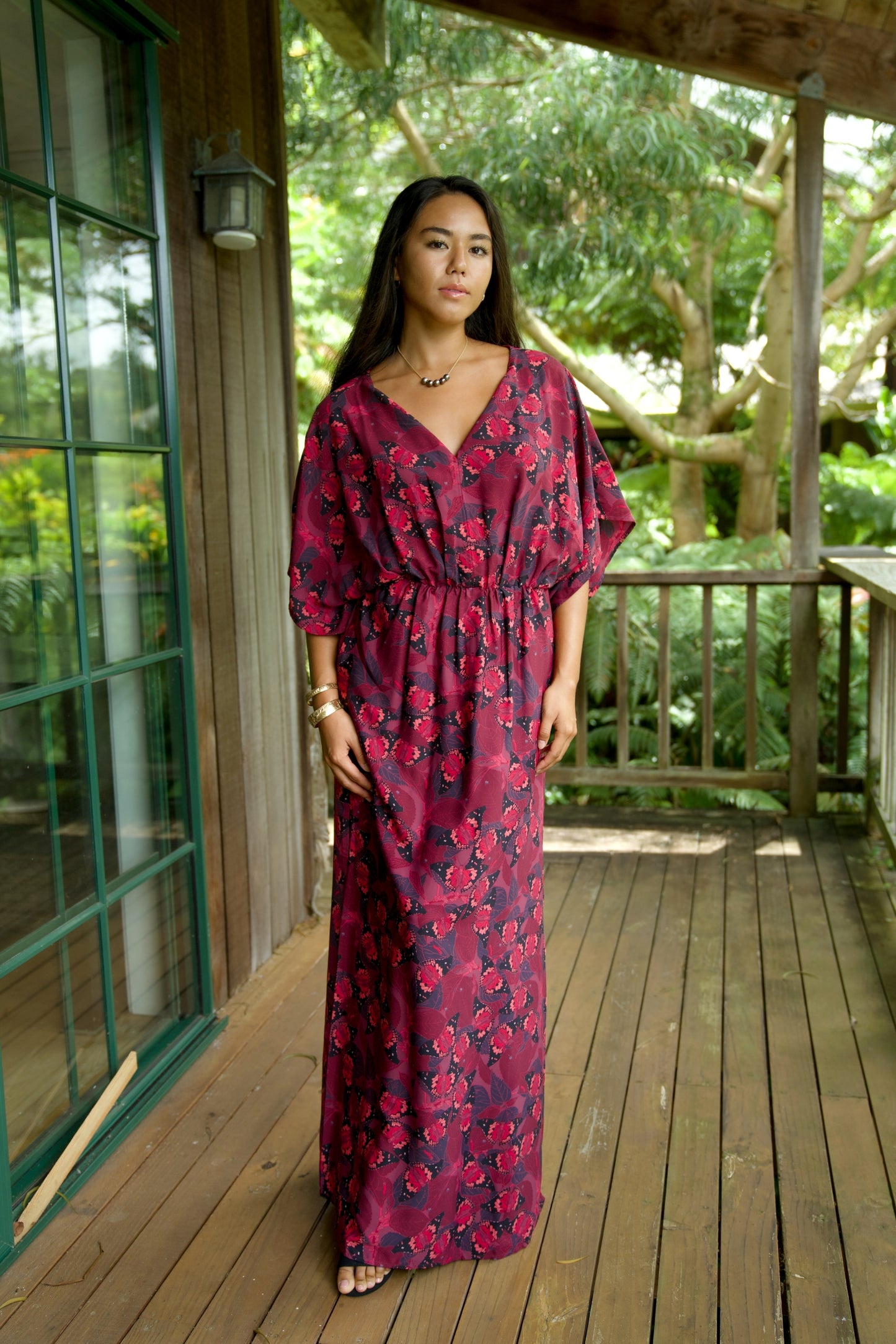 Māmaki & Butterflies Blouson Dress