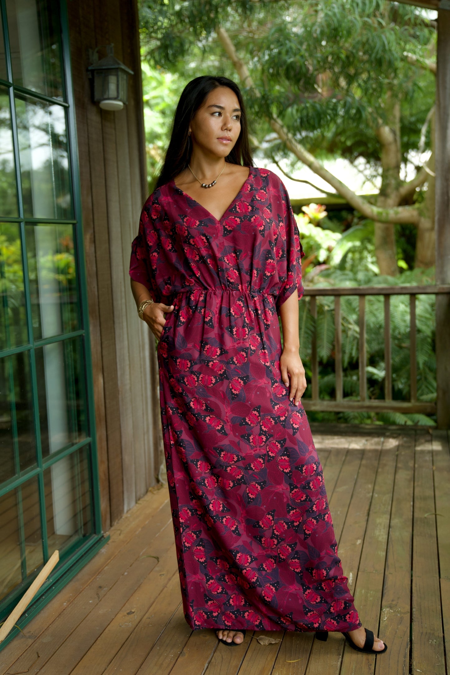 Māmaki & Butterflies Blouson Dress