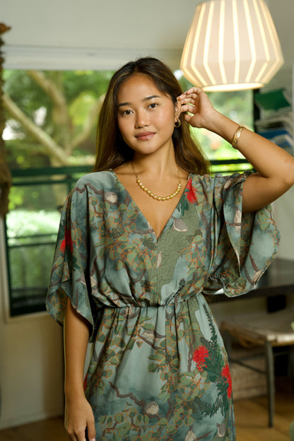 Vanishing 'Akikiki Blouson Dress