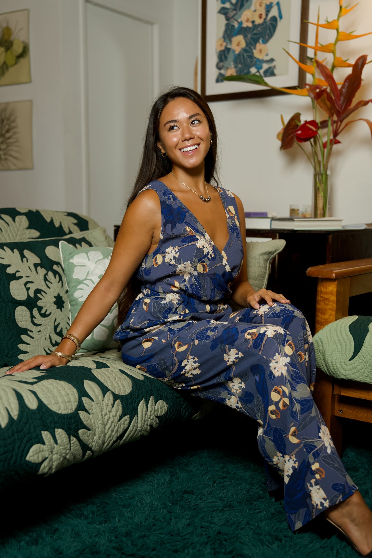 Hō‘awa & The ‘Alalā Rayon Sleeveless Jumpsuit