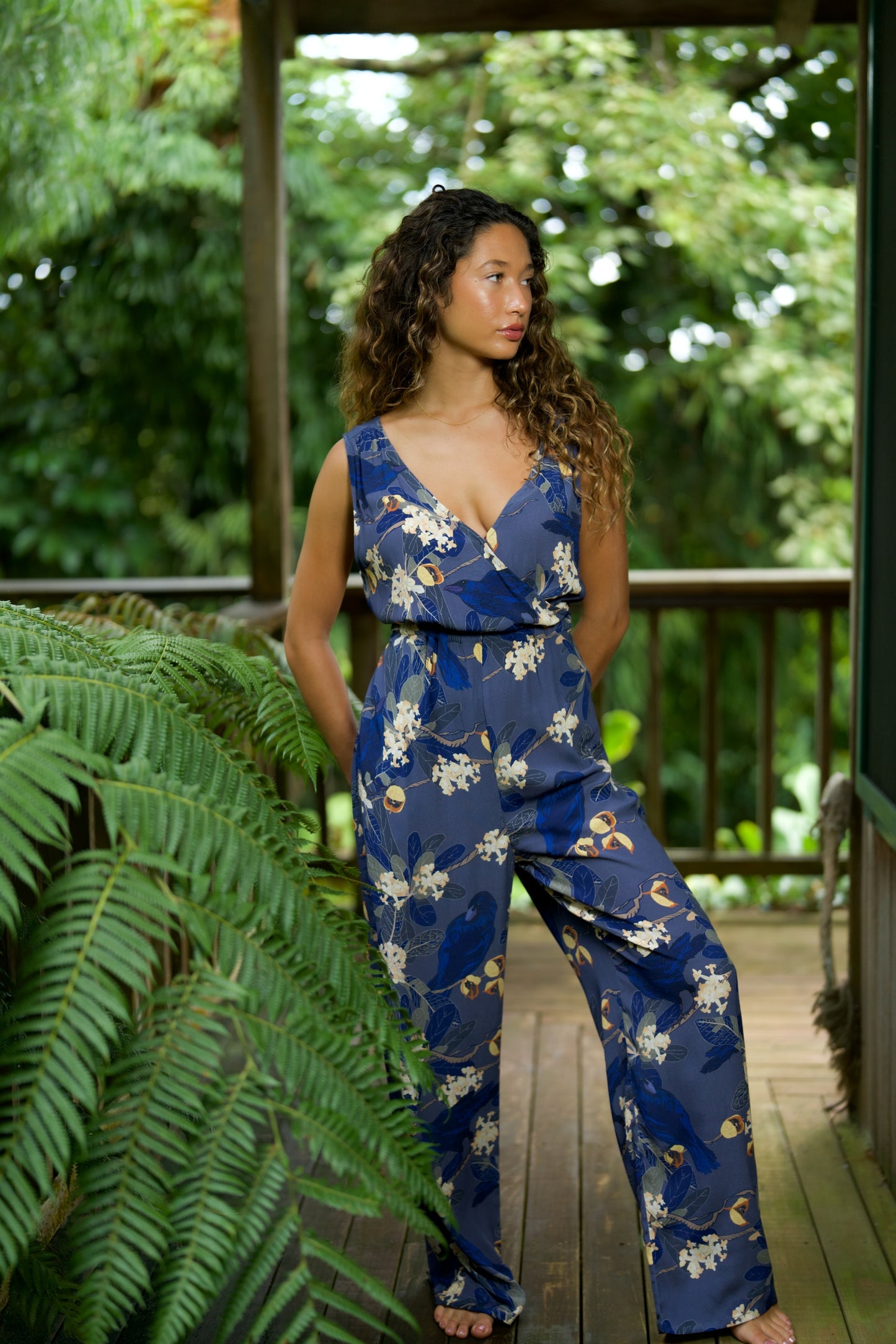 Hō‘awa & The ‘Alalā Rayon Sleeveless Jumpsuit