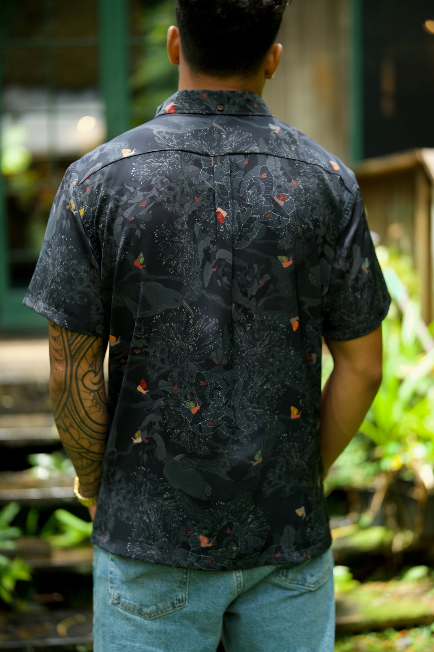 Kaniakapūpū Dark Forest Aloha Shirt (Iron Free)