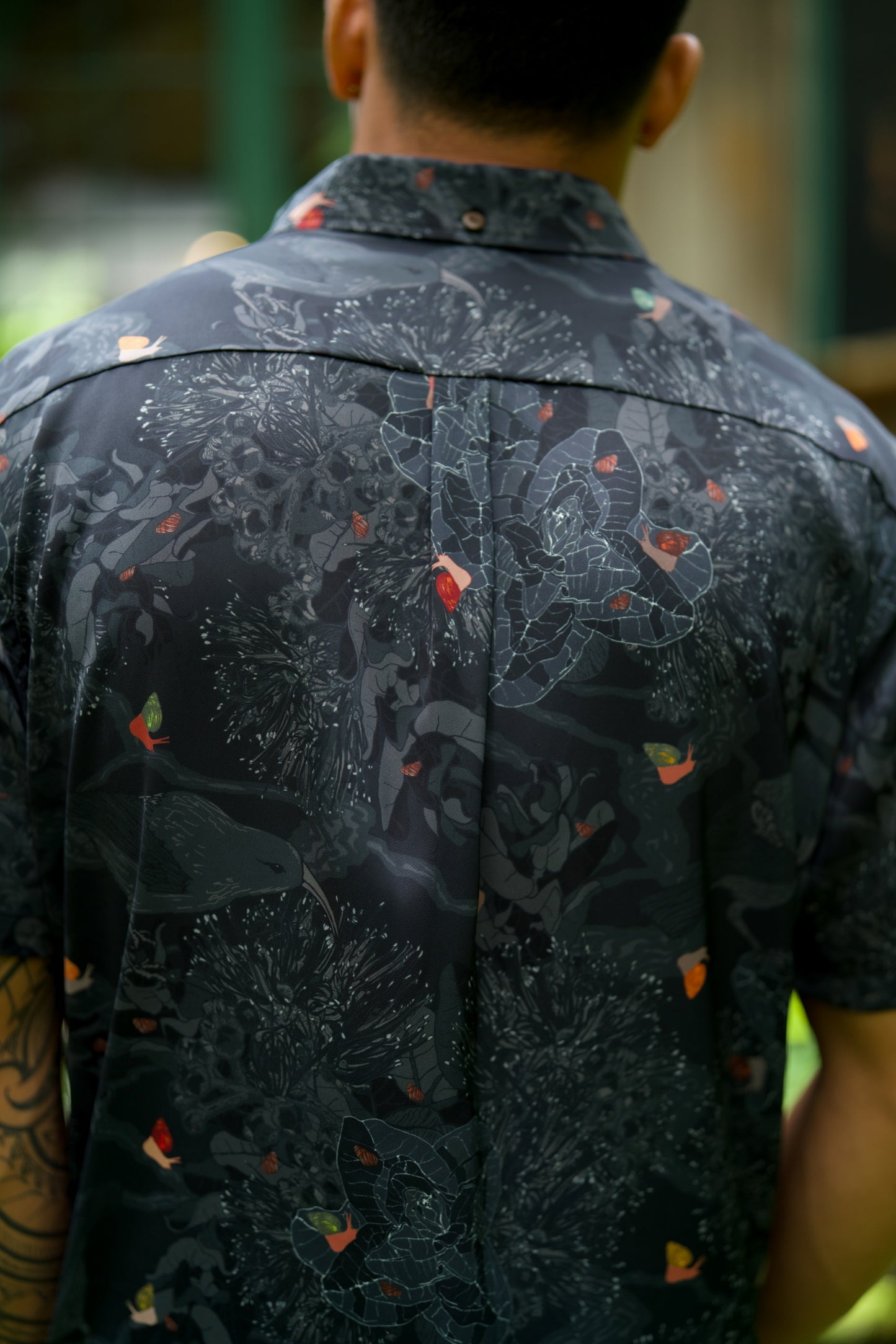 Kaniakapūpū Dark Forest Aloha Shirt (Iron Free)