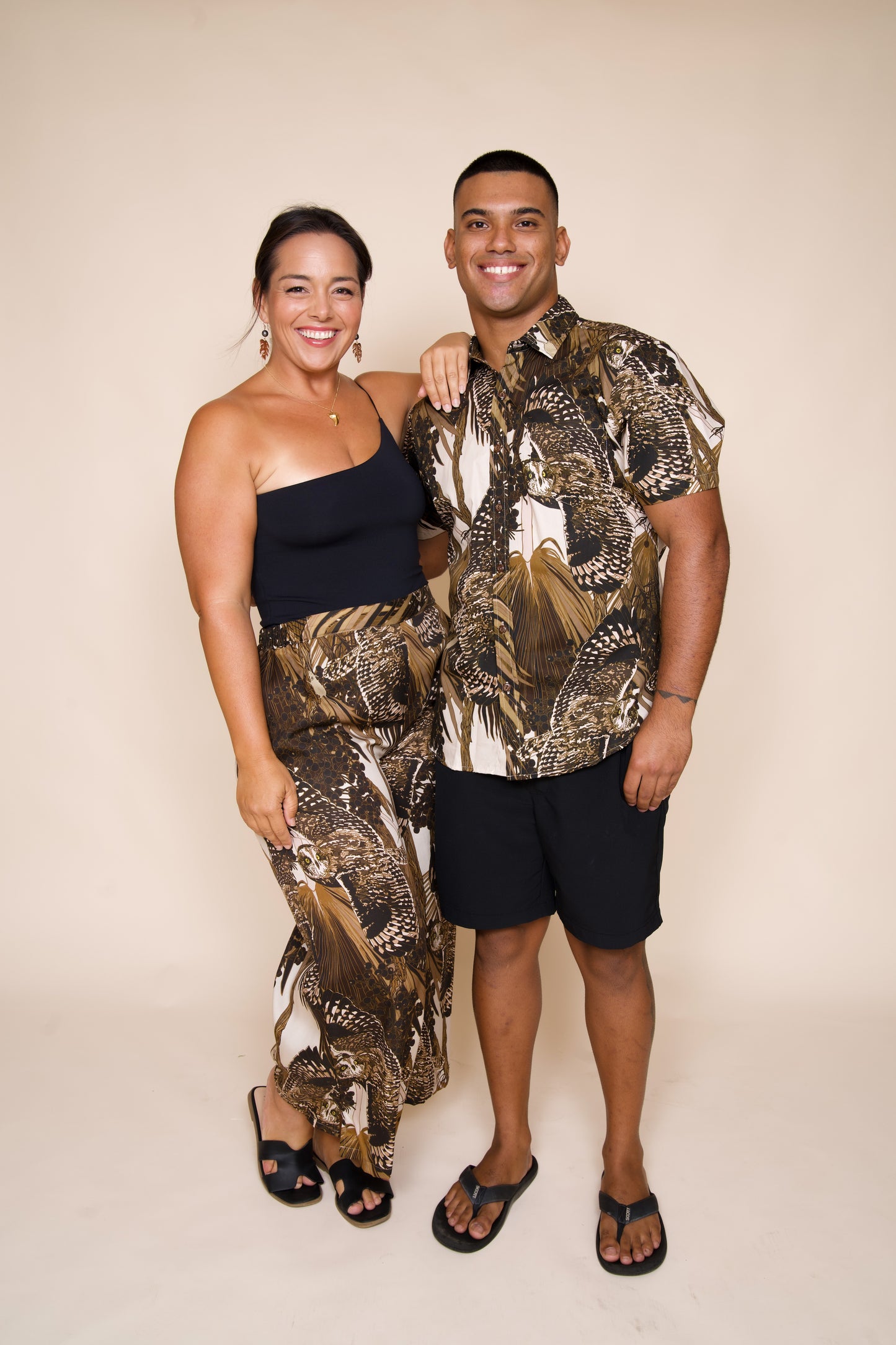 Pueo at Dusk & Loulu Tailored Aloha Shirt