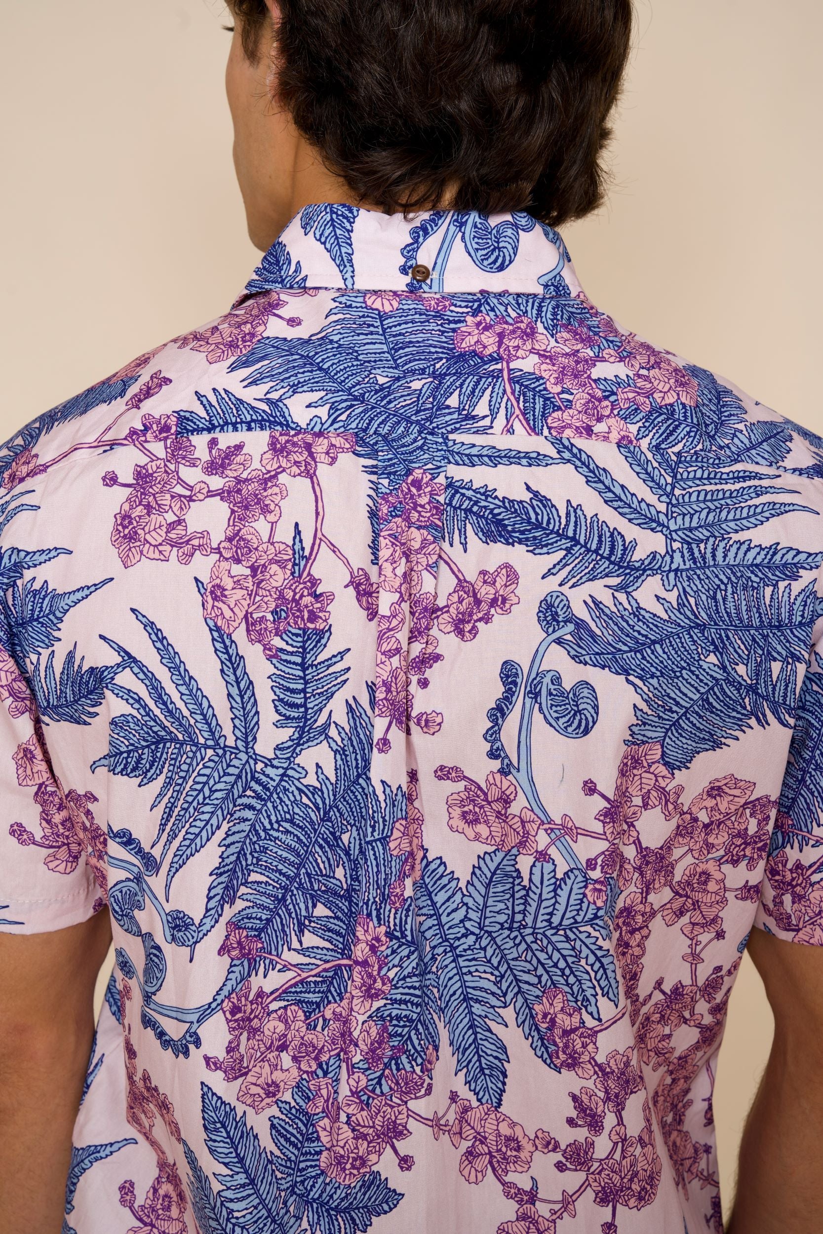 New Era【送料込】HAWAIIAN SHIRT WHITE/PURPLE White and Lavender Hawaiian Print Aloha Shirt – Extremely Stoked